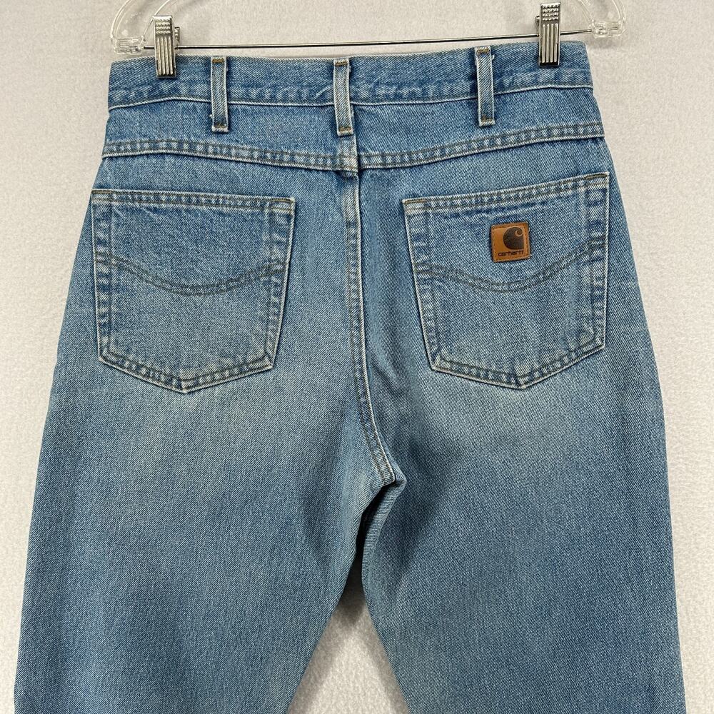 CARHARTT Jeans Mens 32x32 Straight Fit Heavyweight 5 Pocket Tapered Denim Blue